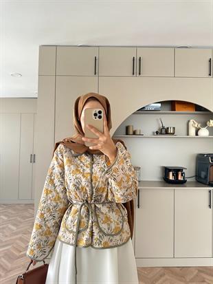 Doa Kapitone Ceket Sarı