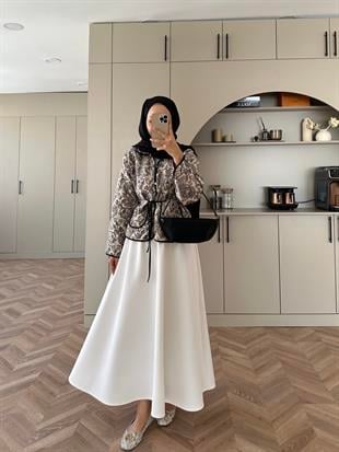 Doa Kapitone Ceket Siyah