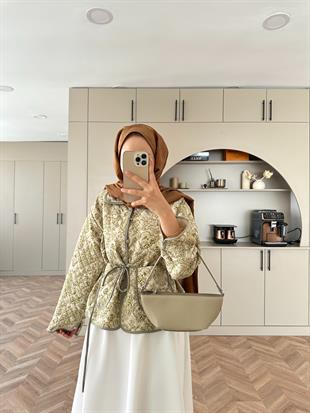 Doa Kapitone Ceket Yeşil