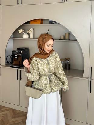 Doa Kapitone Ceket Yeşil