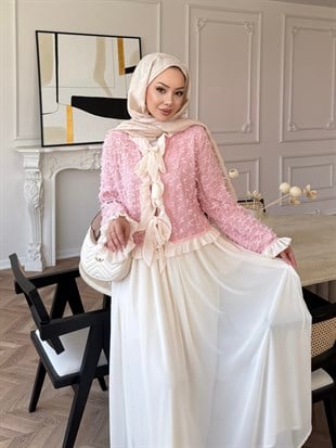 Dolly Etekli Takım Pembe Ekru (5789)