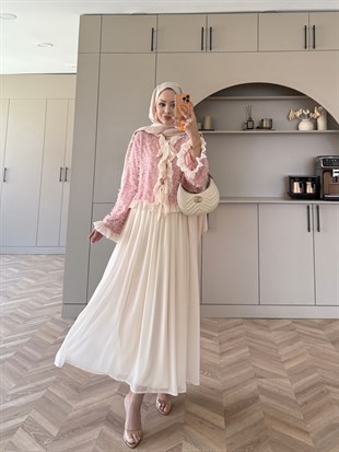 Dolly Etekli Takım Pembe Ekru (5789)