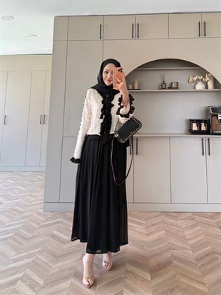 Dolly Etekli Takım Siyah Ekru (5789)