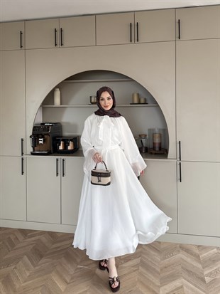 Dream Bağlamalı Elbise Beyaz (1907)