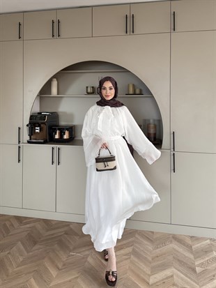 Dream Bağlamalı Elbise Beyaz (1907)