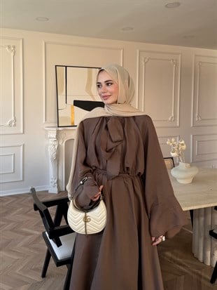 Dream Bağlamalı Elbise Kahve (1907)