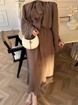 Dream Bağlamalı Elbise Kahve (1907)