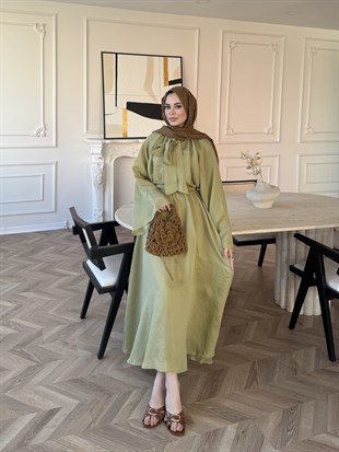 Dream Bağlamalı Elbise Yağ Yeşili (1907)