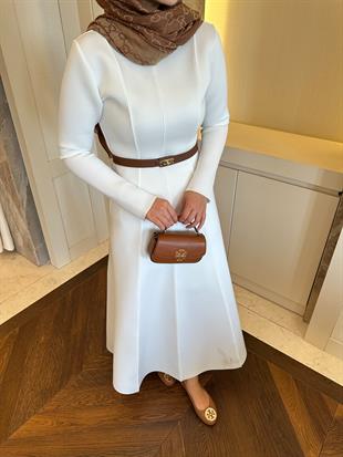 Drew Puf Elbise Beyaz