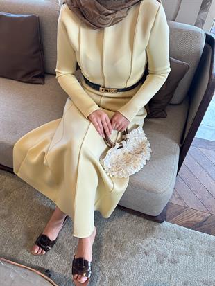 Drew Puf Elbise Butter Yellow