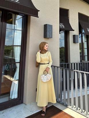 Drew Puf Elbise Butter Yellow