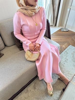 Drew Puf Elbise Pembe