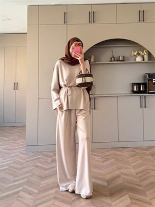 Echo Oysh Pantolonlu Takım Bej (4546)