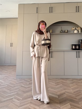 Echo Oysh Pantolonlu Takım Bej (4546)