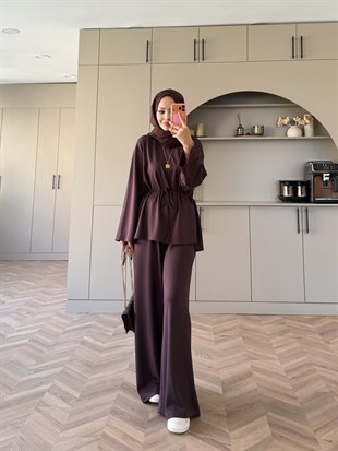 Echo Oysh Pantolonlu Takım Mürdüm (4546)