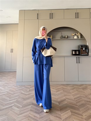 Echo Oysh Pantolonlu Takım Saks (4546)