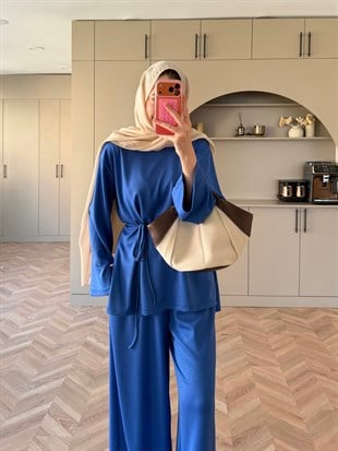 Echo Oysh Pantolonlu Takım Saks (4546)