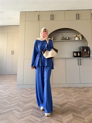 Echo Oysh Pantolonlu Takım Saks (4546)