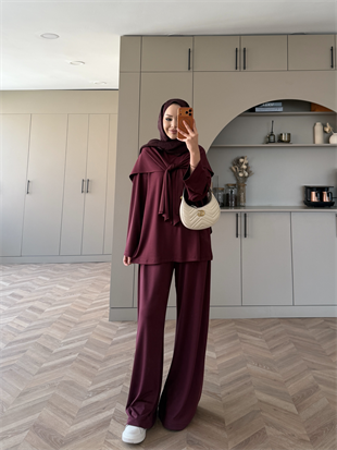 Eclair Atkılı Oysh Takım Bordo (8013)