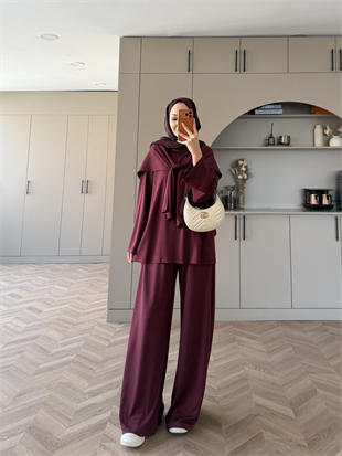 Eclair Atkılı Oysh Takım Bordo (8013)