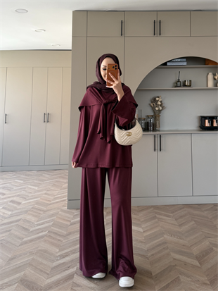 Eclair Atkılı Oysh Takım Bordo (8013)