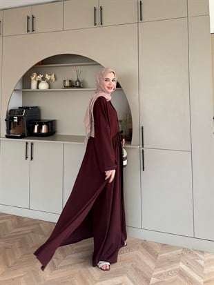 Ekin Kimono Pantolonlu Takım Bordo (4510)