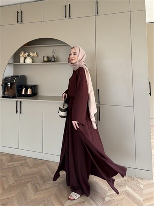 Ekin Kimono Pantolonlu Takım Bordo (4510)