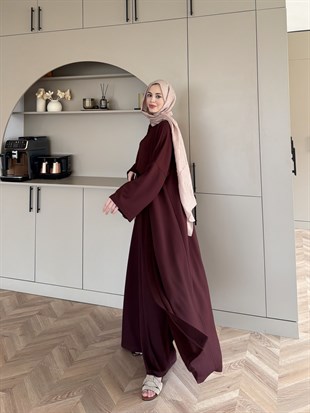 Ekin Kimono Pantolonlu Takım Bordo (4510)