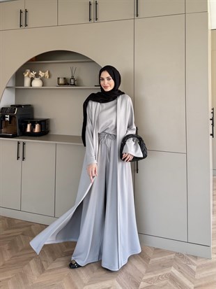 Ekin Kimono Pantolonlu Takım Gri (4510)