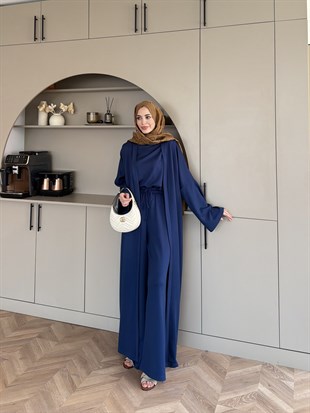 Ekin Kimono Pantolonlu Takım Lacivert (4510)