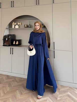 Ekin Kimono Pantolonlu Takım Lacivert (4510)