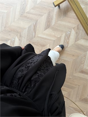 Ela Dantel Detaylı Sweat Siyah (3597)