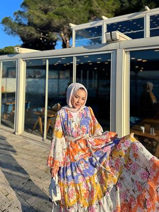 Elara Çiçekli Elbise