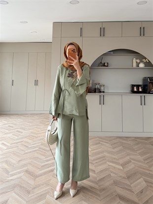 Eldin İşlemeli Modal Takım Çağla (5706)