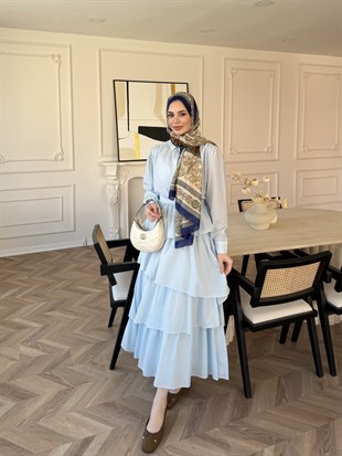 Elsiya Kat Kat Etekli Takım Mavi (2019)