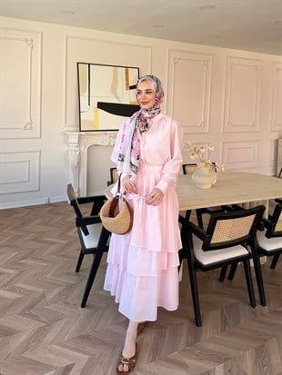 Elsiya Kat Kat Etekli Takım Pembe (2019)