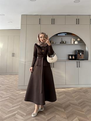 Esla Scuba Etekli Takım Acı Kahve 