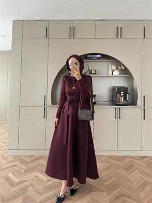 Esla Scuba Etekli Takım Bordo 