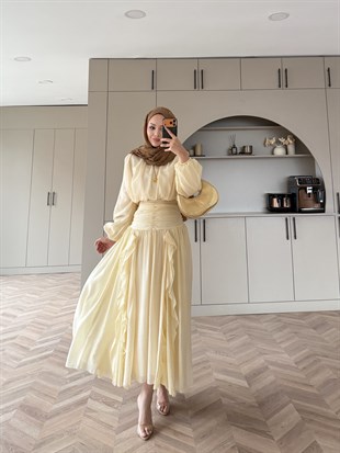 Estelle Tül Etekli Takım ButterYellow (8055)