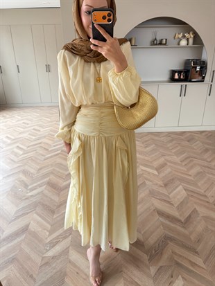 Estelle Tül Etekli Takım ButterYellow (8055)