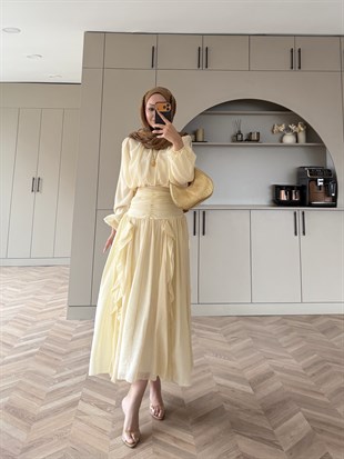 Estelle Tül Etekli Takım ButterYellow (8055)