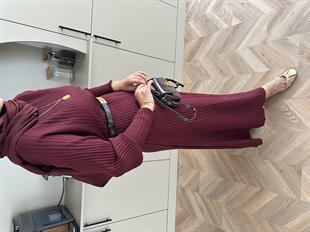 Eylül Triko Elbise Bordo