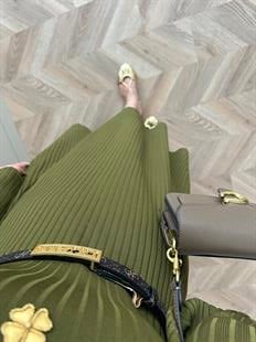  Eylül Triko Elbise Haki 