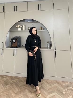 Eylül Triko Elbise Siyah