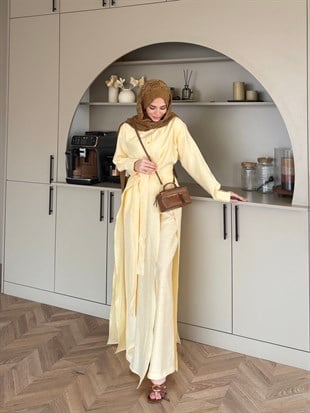 Fairy Yırtmaç Detaylı Pantolonlu Takım ButterYellow (8058)