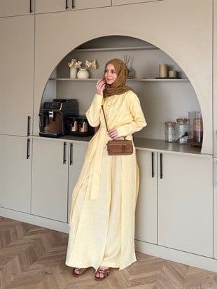 Fairy Yırtmaç Detaylı Pantolonlu Takım ButterYellow (8058)