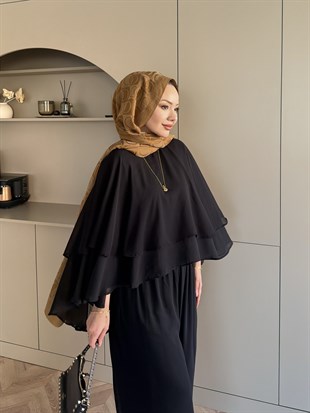 Feely Yarasa Kol Pantolonlu Takım Siyah (5799)