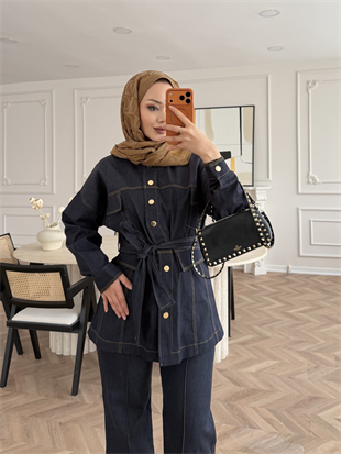 Ferga Pantolonlu Kot Takım Mavi (6051)