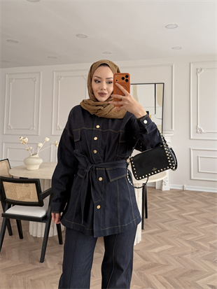 Ferga Pantolonlu Kot Takım Mavi (6051)