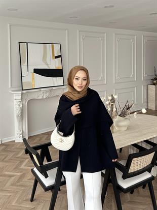 Ferla Şal Yaka Hırka Siyah